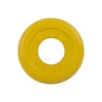 Диск обрезиненный "Стандарт", жёлтый, 1,25 кг, 51 мм